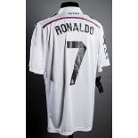 Cristiano Ronaldo signed Real Madrid replica jersey,