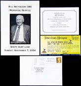 Bill Nicholson Memorial Service 2004, including an Order of Service,