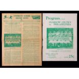 Rare Philadelphia v Glasgow Celtics programme 3rd June 1951, played at Cahill Field, Philadelphia,