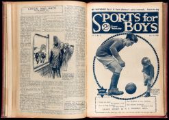 A bound volume of Sports for Boys from Vol.1 No.1 9th October 1920 to No.