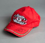 Michael Schumacher and Jean Todt signed 2005 Ferrari event cap,