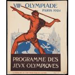 Paris 1924 Olympic Games daily programme for 18th July and including the marathon race, also discus,