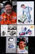 Motor racing autographs, Stirling Moss signed letter & postcard,