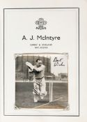 Autographed cricket album specially produced for A.J.