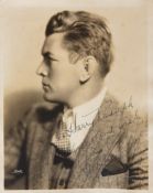 A Gene Tunney signed photograph, a fine 10 by 8in.