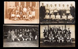 An album of 94 football team-group postcards,