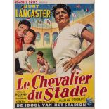 Belgian version of the movie poster for "Jim Thorpe - All American" starring Burt Lancaster as the