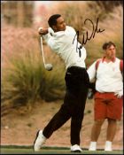 Early Tiger Woods autograph, 10 by 8in.