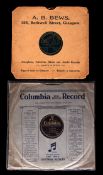 A 78rpm record of the community singing at the Arsenal v Cardiff City 1927 F.A.