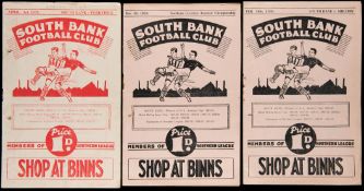 Three South Bank home programmes, v Ferryhill, Northern League, 3.4.