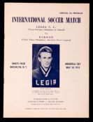 International Soccer Match programme Legia Warsaw v Hakoah played at Ebbets Field, Brooklyn, N.Y.