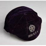 An early England international cap awarded to Johnny Holt of Everton for four successive