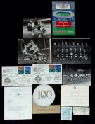 Good collection of 1963 Football Association Centenary Match memorabilia including autographs,