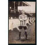 Portrait postcard signed by Harry Low the Sunderland footballer between 1907 and 1915,