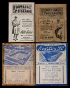 Four Everton programmes,