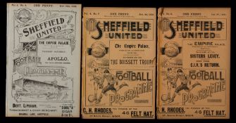 Three Sheffield United programmes,