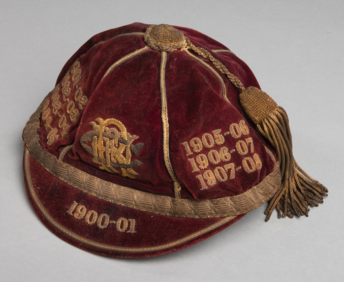A Scottish rugby cap believed to be Melrose RFC and first awarded in 1900-01,