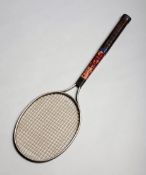 Samuel Fox & Co Ltd “Silver Fox” stainless steel & wood combination lawn tennis racquet circa 1949,