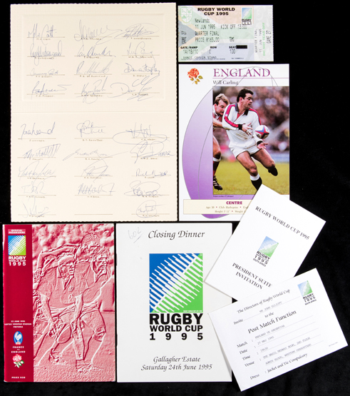 1995 Rugby World Cup memorabilia,