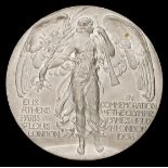 A London 1908 Olympic Games participation medal, by Vaughton, in white metal,