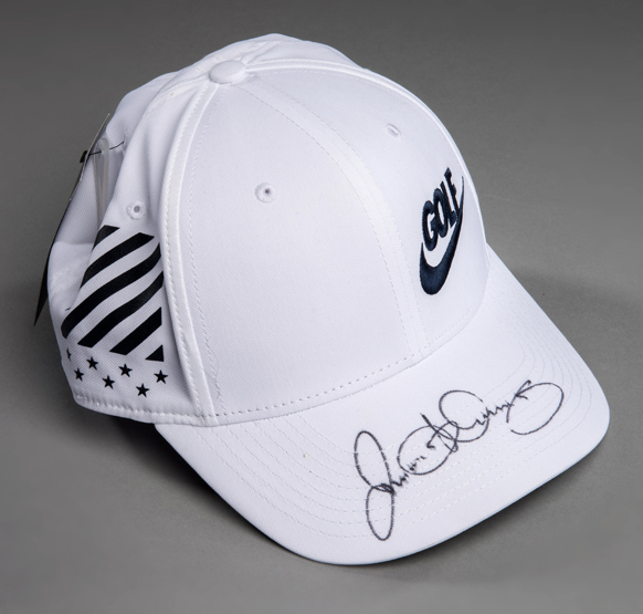 Rory McIlroy signed golf cap, white Nike,
