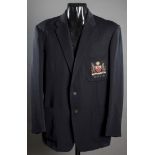 Kenny Morgans's Manchester United player's blazer circa 1960, navy blue,