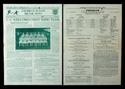 Two scarce issues of the American League Soccer News published in May 1949 and previewing the