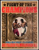 Muhammad Ali v Joe Frazier 'Fight of the Champions' programme at Madison Square Garden, New York,