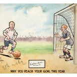 F G Carter (early 20th century) MAY YOU REACH YOUR GOALS THIS YEAR signed, watercolour,