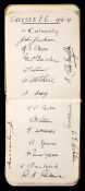 1930s football autograph book, with a good selection of team-groups in ink, comprising Arsenal,