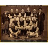 A commemorative photographic plate of the Aston Villa 1897 Football League Championship team,