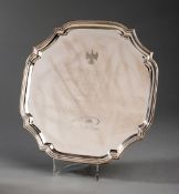 A hallmarked silver Tiffany plate commemorating the inaugural Barclay's New York Challenge 22nd to