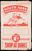 South Bank v Tow Law programme 30th January 1937,