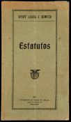 A 16 page football booklet of the constitution of Benfica from 1918,