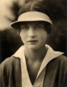 A fine large and rare photographic study of Helen Wills (USA and Wimbledon Lawn Tennis Champion),