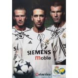 A Real Madrid 'Galactico' 2003 Asia Tour poster signed by David Beckham, Raul & Zinedine Zidane,