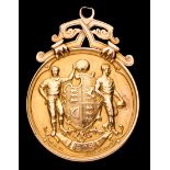 A 1908 F.A. Cup winner's medal awarded to Billy Wooldridge of Wolverhampton Wanderers, in 15ct.