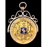A 1900-01 Football League Division One Championship medal awarded to Billy Dunlop of Liverpool FC,,