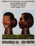 Poster for Muhammad Ali v Ken Norton World Heavyweight Championship fight at Yankee Stadium 28th