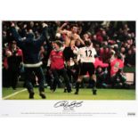 Ryan Giggs signed limited edition photographic print portraying the goal celebration v Arsenal in