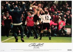 Ryan Giggs signed limited edition photographic print portraying the goal celebration v Arsenal in