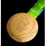 Rio de Janeiro 2016 Olympic Games gold winner's prize medal, silver-gilt by Mint of Brazil,
