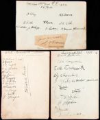 Three album pages with 1920s football team-groups for Liverpool,