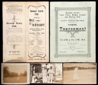 Collection of tennis ephemera formerly in the collection of Percy Rootham (Vice President of the