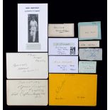 A collection of autographs of notable early footballers, comprising Harry Makepeace, Mark Mellors,