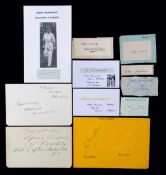 A collection of autographs of notable early footballers, comprising Harry Makepeace, Mark Mellors,