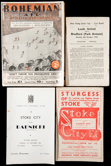 A collection of 22 football programmes dating between 1946 and 1959,