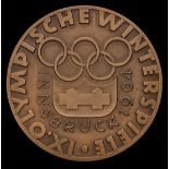 Innsbruck 1964 Winter Olympic Games participation medal, bronze, by Welz,