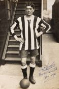 Signed portrait photograph of Newcastle United's Billy McCracken,
