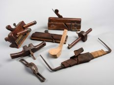 Tom Morris Snr. golf club making tools, a small group of workshop tools, some stamped T.